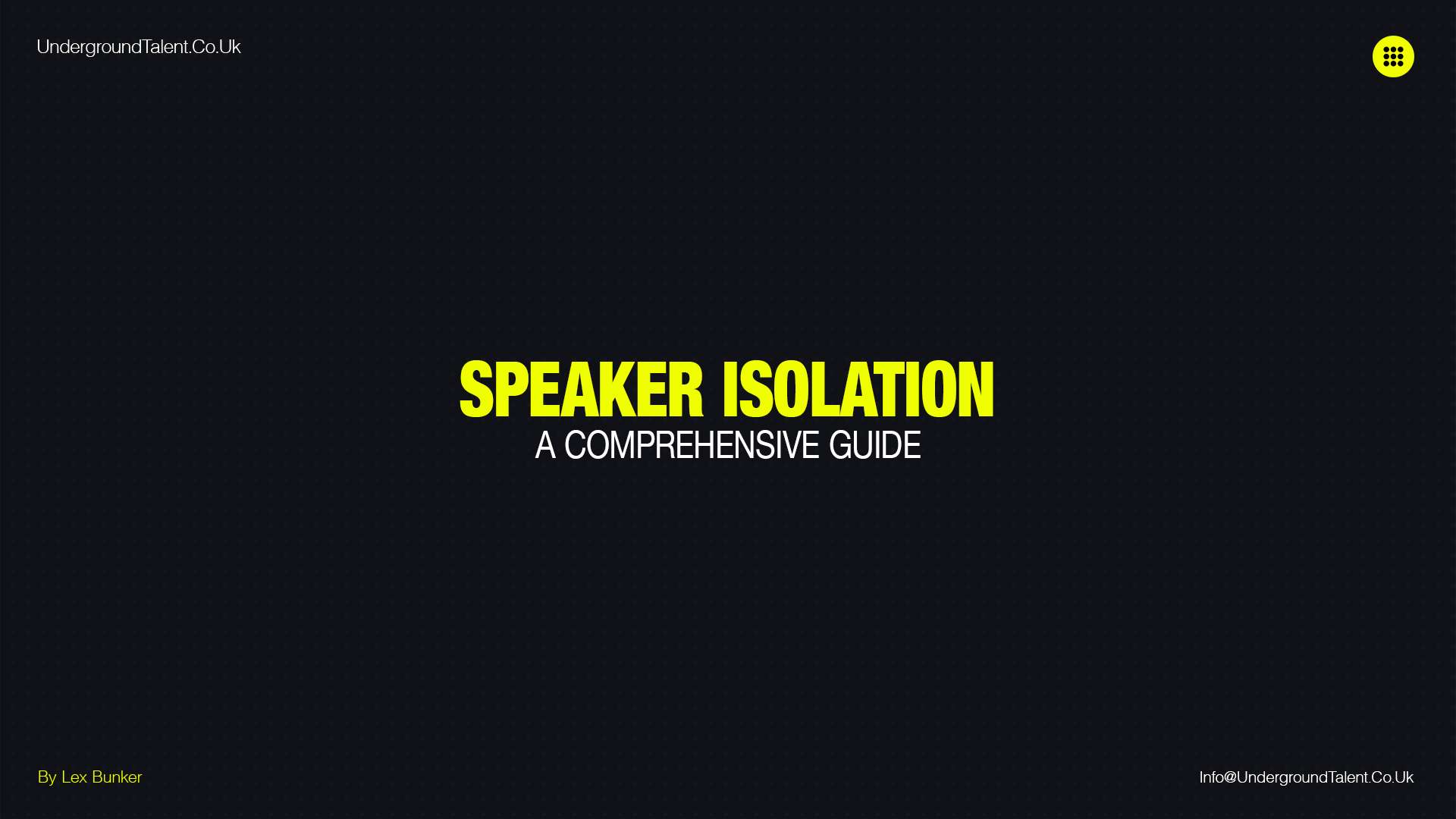 Speaker Isolation: Essential Guide to Studio Monitor Isolation