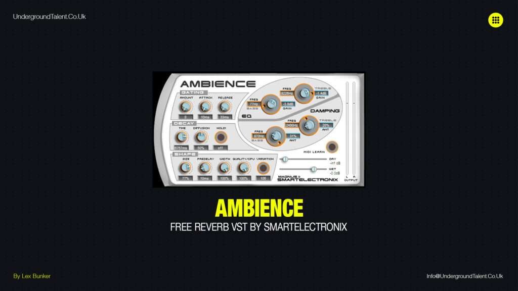 Ambience VST Free Reverb Plugin by Smartelectronix