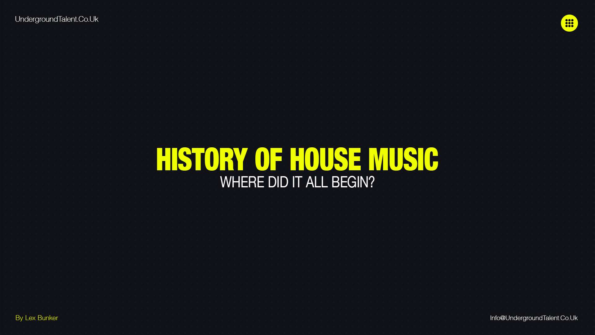History Of House Music: Where Did It All Begin?