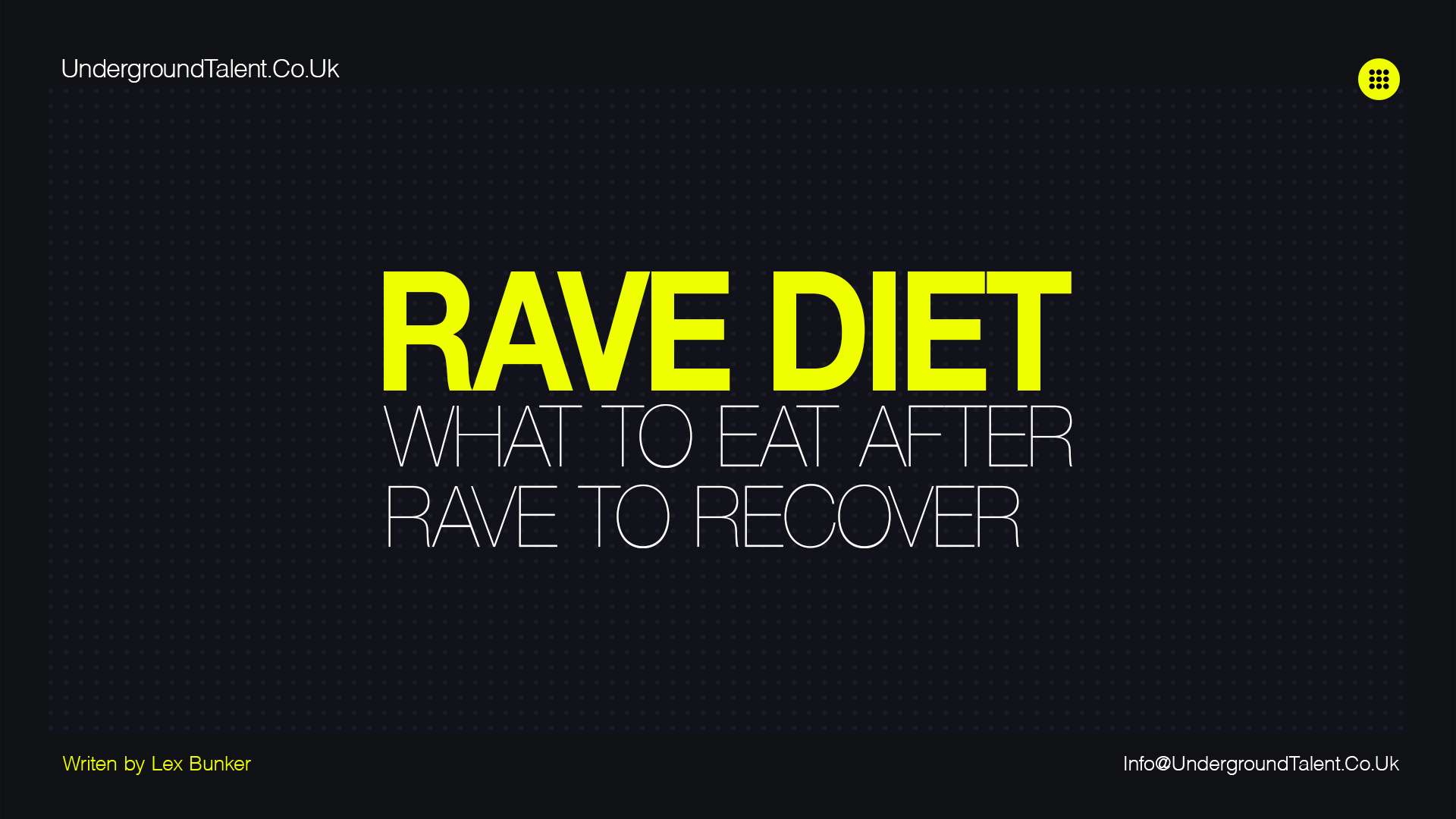 The Rave Diet: What to Eat After Rave to Recover?