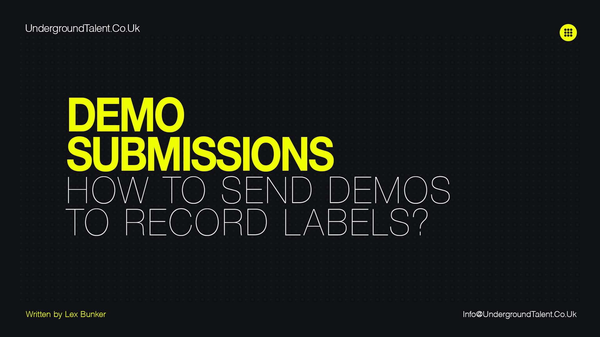 Demo Submissions: How to Send Demos to Record Labels?