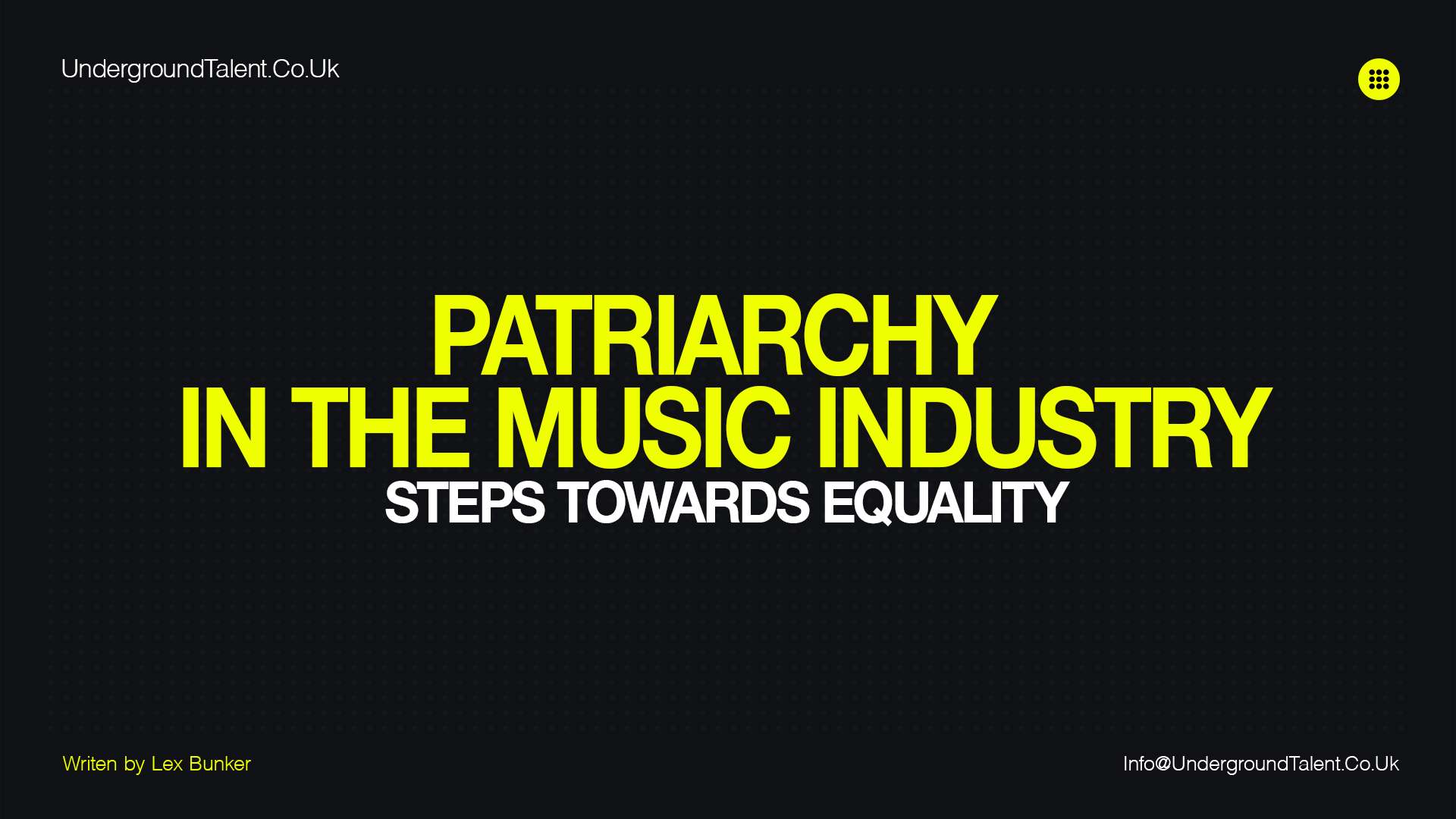 Patriarchy in the Music Industry: Steps Towards Equality