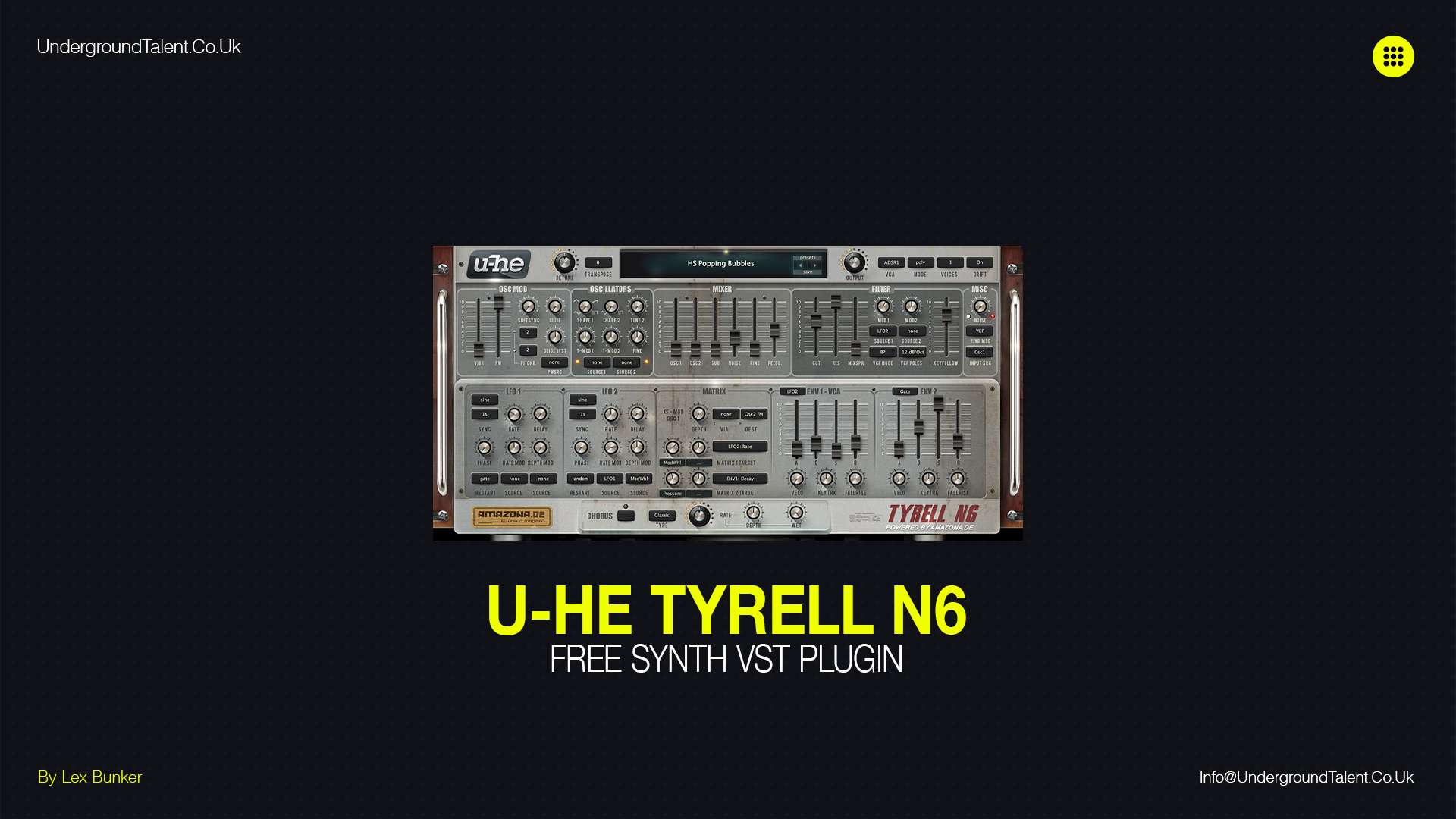 U-he Tyrell N6: Download the Premier Free VST Synthesizer