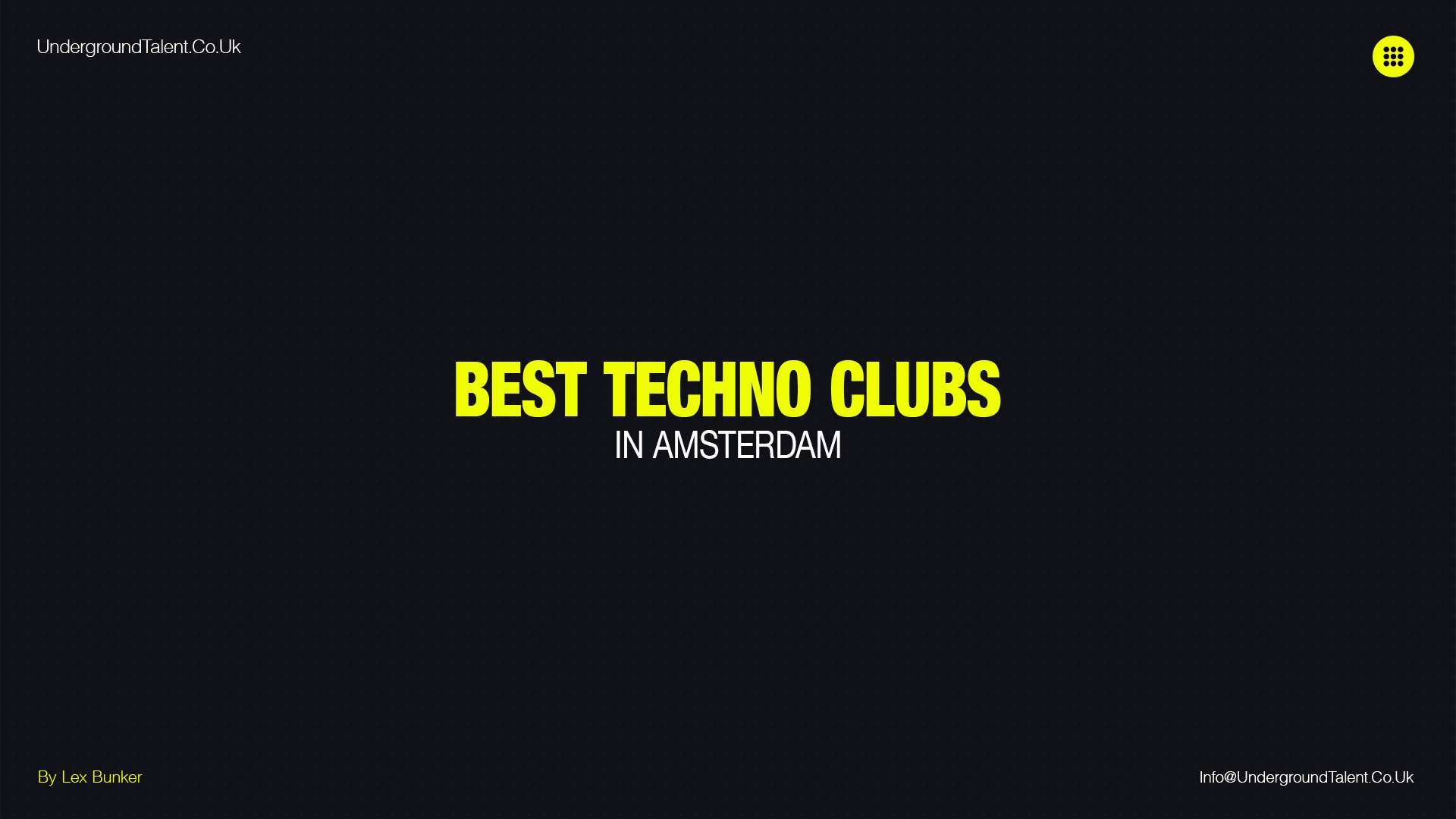 Best Techno Clubs in Amsterdam | Nightclubs in Amsterdam