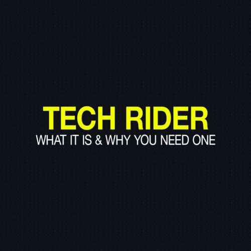 Tech Rider - What It Is & Why Professional Artists Need One