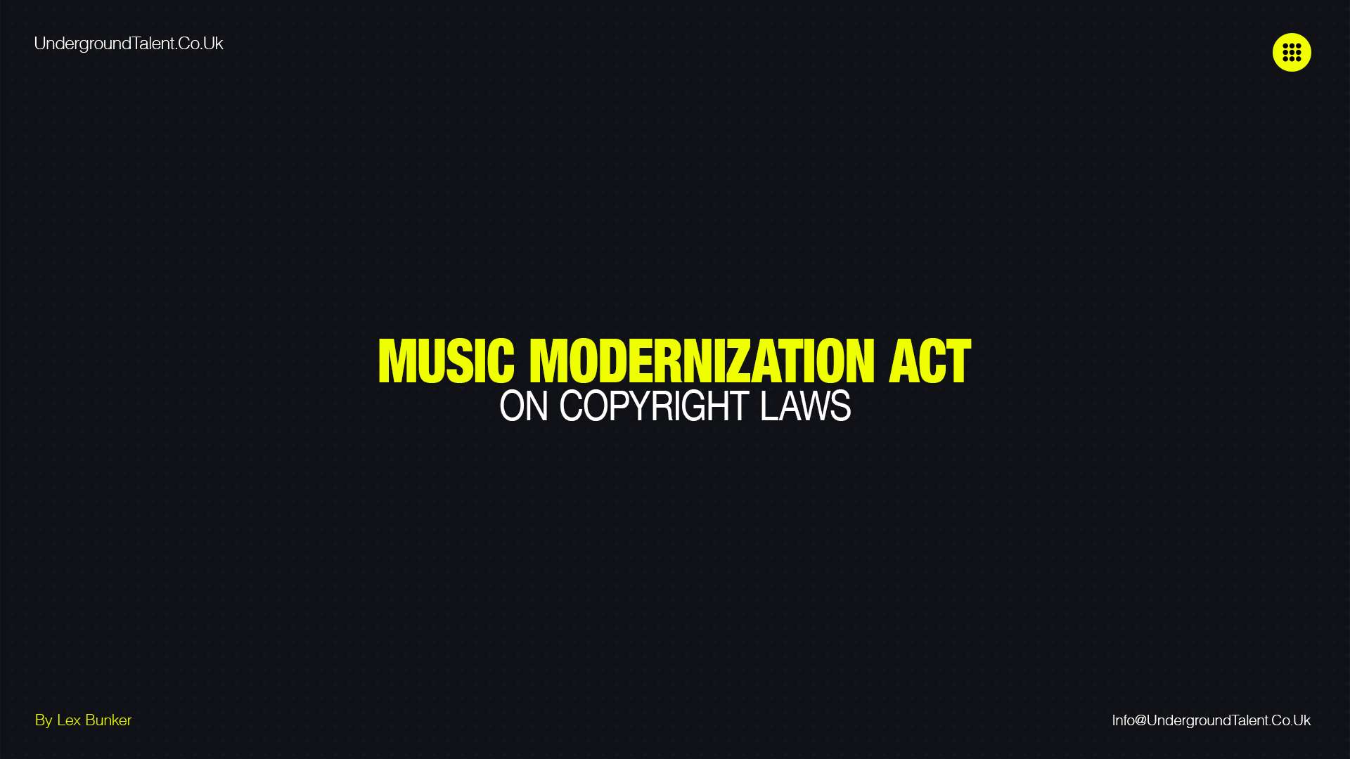 Music Modernization Act on Copyright Laws