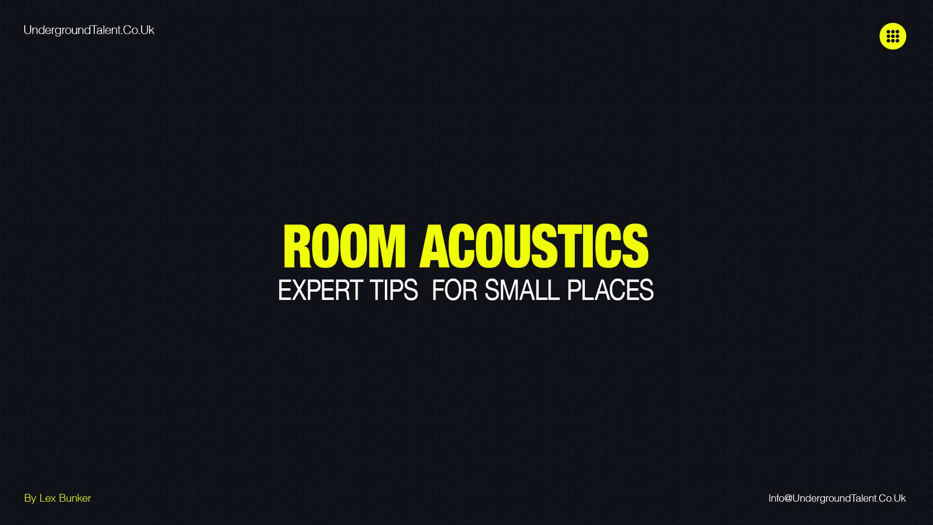 Room Acoustics 101: Expert Tips for Small Places