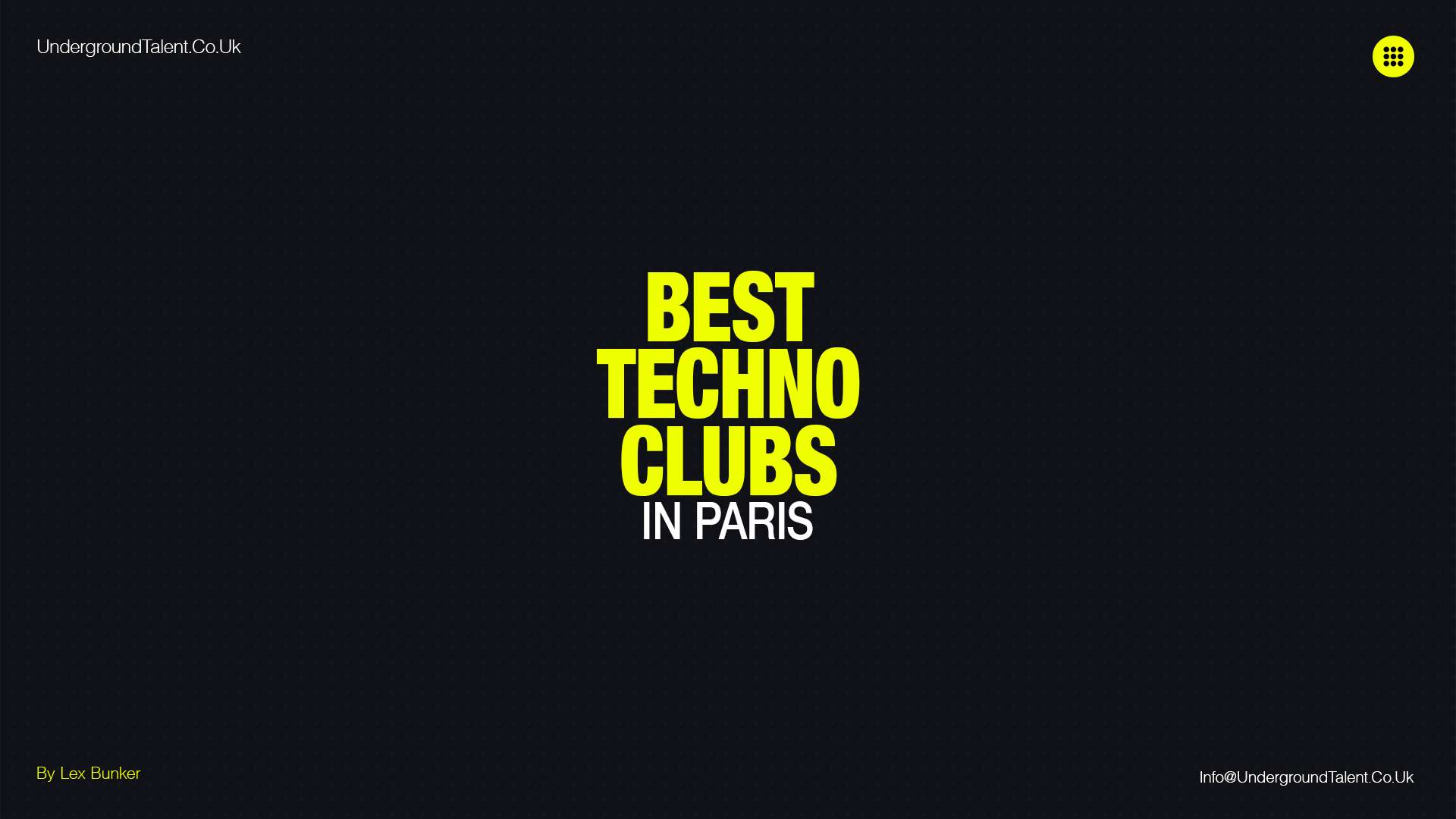 Best Techno Clubs in Paris: A Guide to Underground Venues