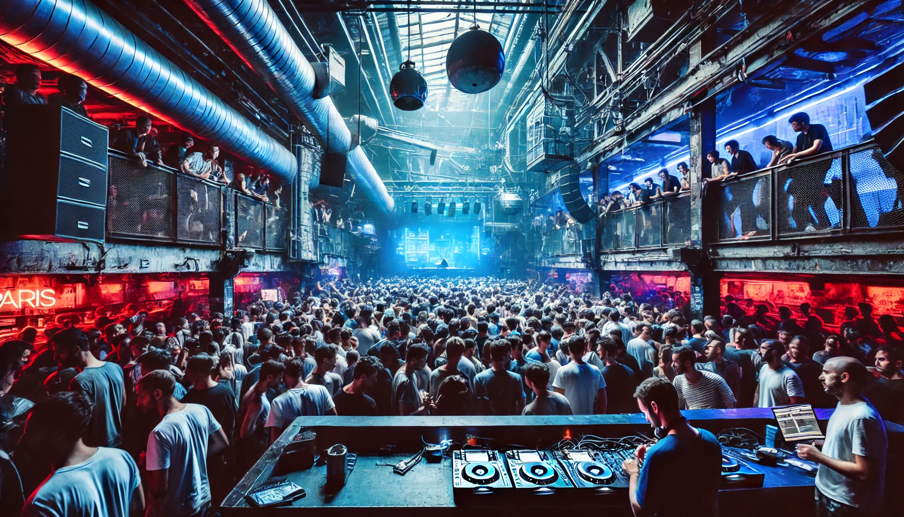 Techno Clubs in Paris - Image Created with AI