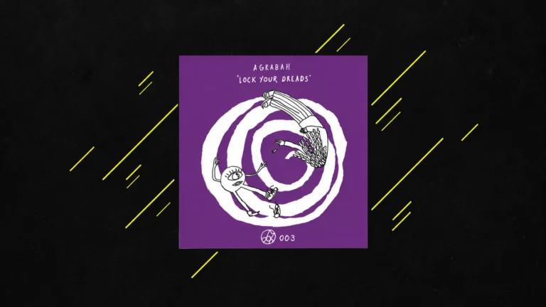Agrabah Lock Your Dreads EP cover centred on charcoal with UT yellow diagonal accents
